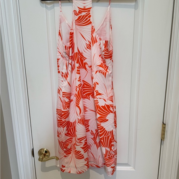 Orange and White Floral Tropical Resort Wear Dress J Crew - Picture 3 of 7